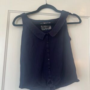 Anthropologie Navy Tank Top